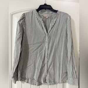 Knox Rose Striped button down blouse
